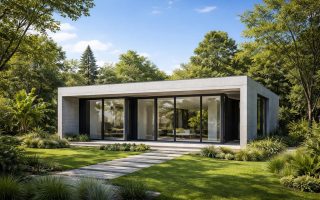 maison-prefabriquee-moderne-beton-verdure
