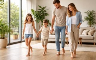 salon-moderne-famille-parquet-plantes