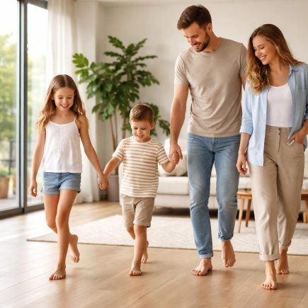 salon-moderne-famille-parquet-plantes