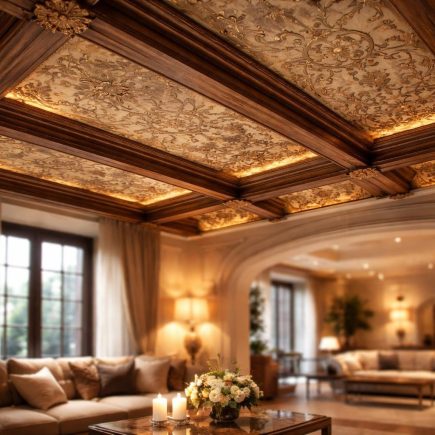 piece-elegante-poutres-bois-eclairage-doux