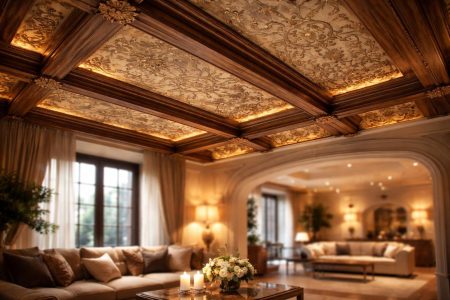 piece-elegante-poutres-bois-eclairage-doux