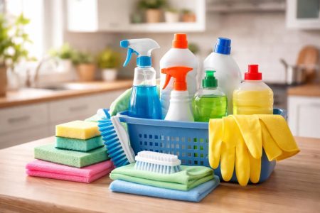 outils-menagers-produits-nettoyants-cuisine