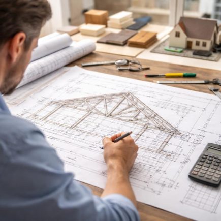architecte-plan-table-outils-échantillons
