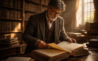 chercheur-registre-bibliotheque-rayons-soleil
