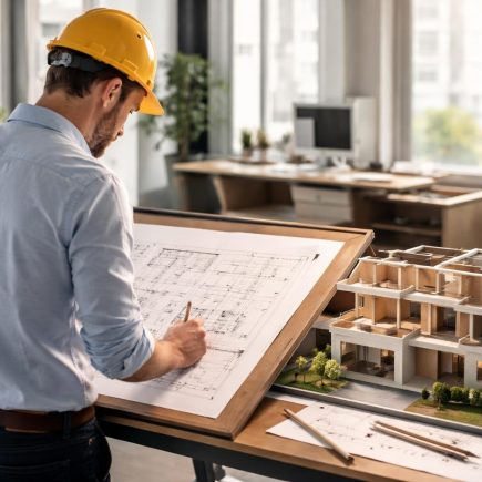 architecte-plans-maison-maquette-bureau