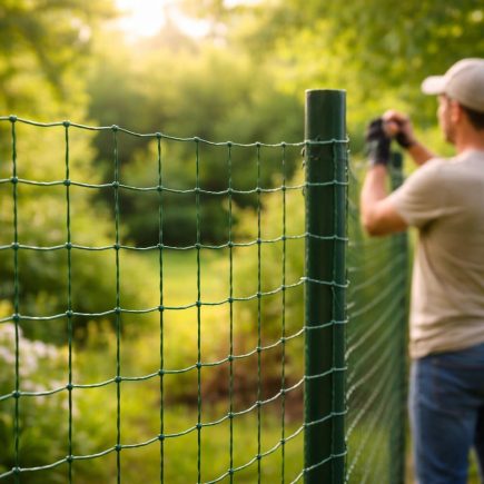 personne-installant-cloture-jardin-verdure