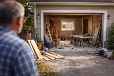 garage-transformation-outils-materiaux-construction