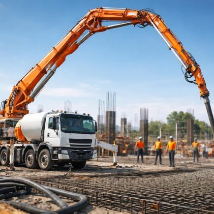 pompe-beton-travailleurs-chantier-ciel-bleu