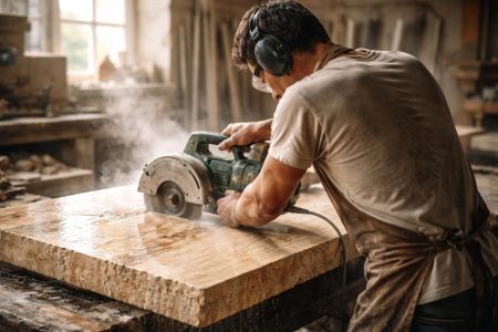 artisan-coupe-travertin-scie-electrique